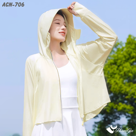 Áo Chống Nắng Croptop Uni-Cool Max Cao Cấp (ACN706)