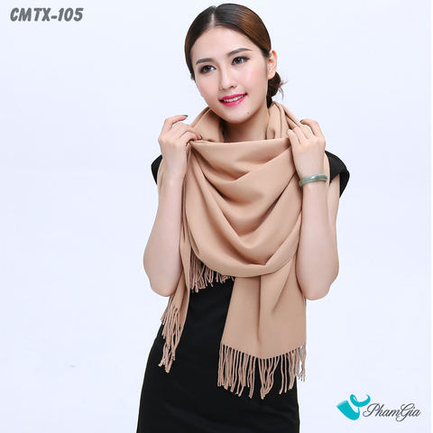 Khăn Choàng Cashmere Trơn Cao Cấp (CMTX105)