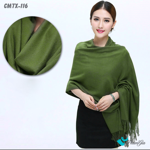 Khăn Choàng Cashmere Trơn Cao Cấp (CMTX116)