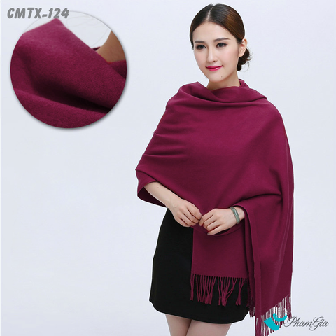 Khăn Choàng Cashmere Trơn Cao Cấp (CMTX124)