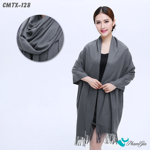 Khăn Choàng Cashmere Trơn Cao Cấp (CMTX128)