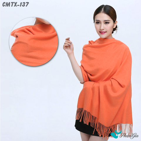 Khăn Choàng Cashmere Trơn Cao Cấp (CMTX137)