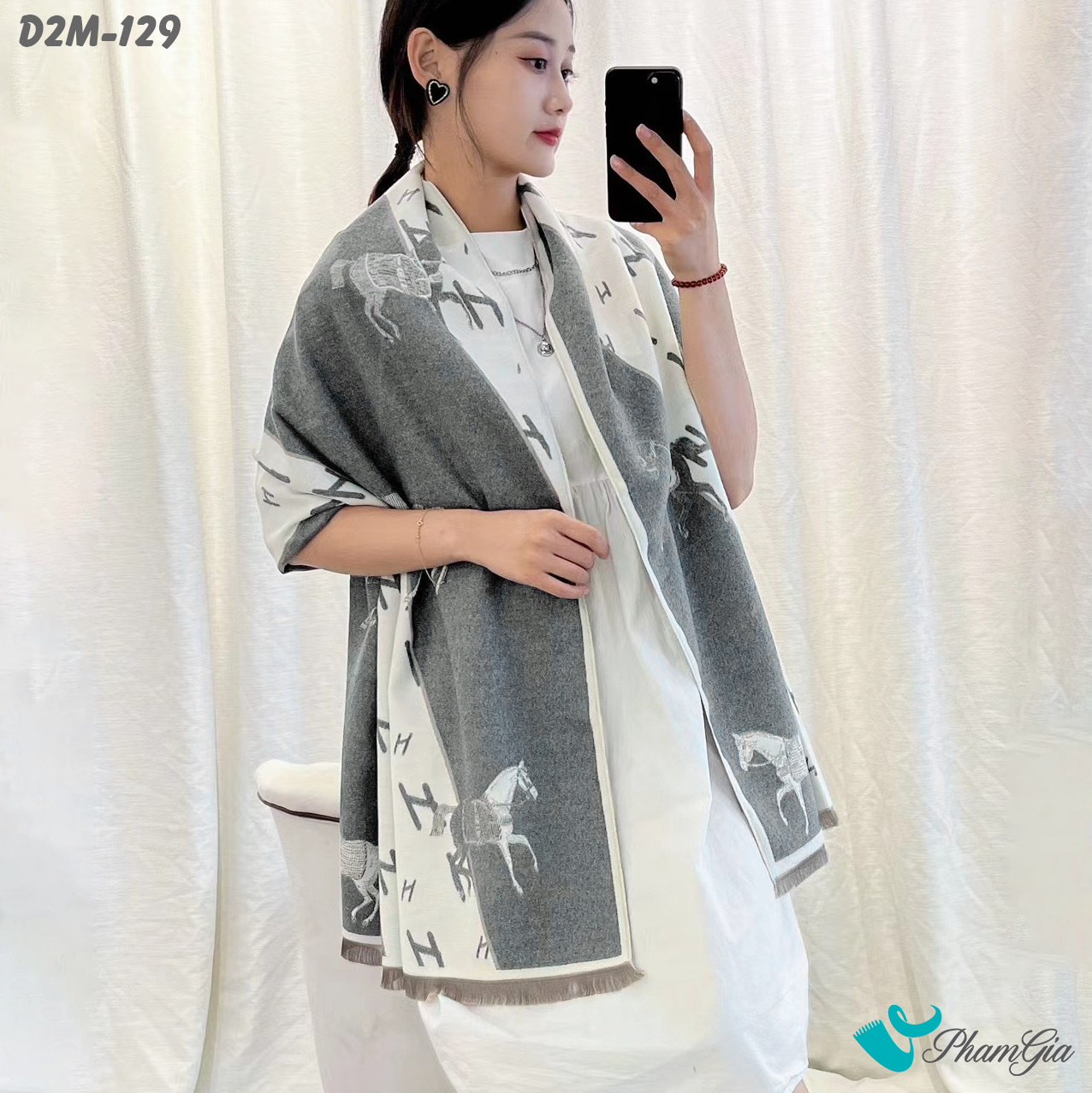 Khăn Choàng Dạ Cashmere 2 Mặt Cao Cấp (D2M129) – A BẰNG , SKU – – khanchoangphamgia.com 🛒 Top1Shop 🛒 🇻🇳 Top1Vietnam 🇻🇳 🛍🛒 🇻🇳🇻🇳🇻🇳🛍🛒