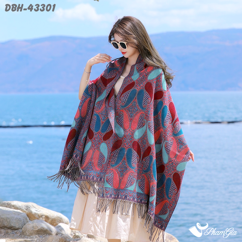 Khăn Choàng Dạ Boho Cao Cấp (DBH43301)