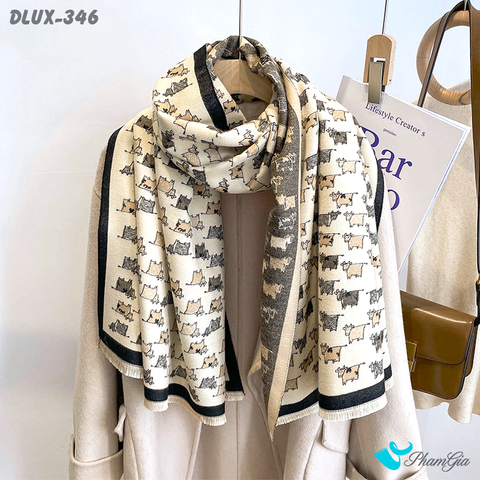 Khăn Choàng Dạ Cashmere Cao Cấp (DLUX346)