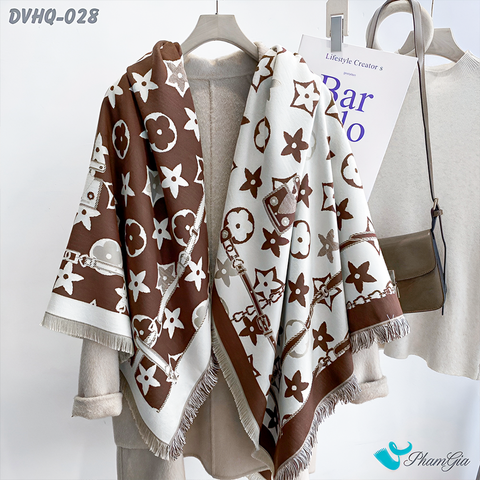 Khăn Choàng Dạ Cashmere Vuông Phong Cách Hàn Quốc Cao Cấp (DVHQ028)