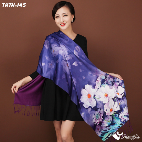 Khăn Choàng Tằm Hoa Thượng Hải (THTH145)