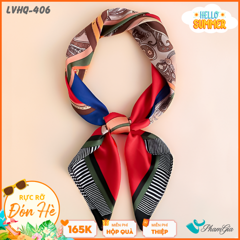 Khăn Lụa Vuông Phong Cách Hàn Quốc 70*70Cm (LVHQ406)