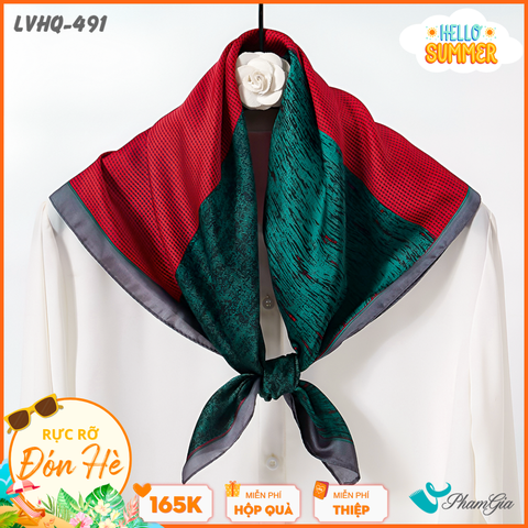 Khăn Lụa Vuông Phong Cách Hàn Quốc 70*70Cm (LVHQ491)