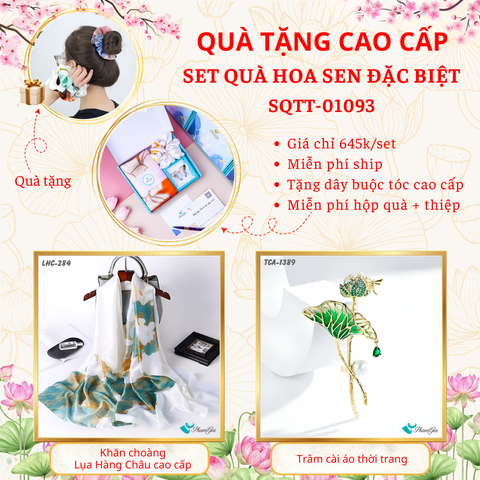 QUÀ TẶNG CAO CẤP - SET QUÀ HOA SEN ĐẶC BIỆT (SQTT01093)