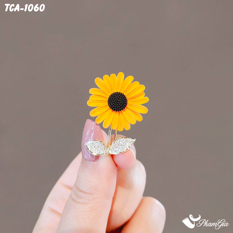 Ghim Cài Áo Hoa Hướng Dương Đính Đá Dễ Thương (TCA1060)