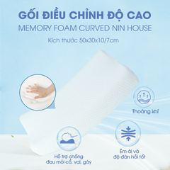 Gối cao su non 50x30x10/7cm lượn sóng hỗ trợ điều chỉnh độ cao