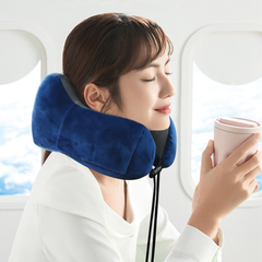 Gối tựa cổ chữ U du lịch cao su non Neck Rest Pillow - Blue