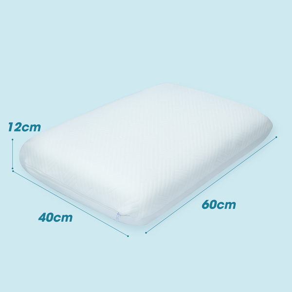 Gối hỗ trợ ngủ ngon Memory Foam Supportive cao su non NIN House 60x40x12cm
