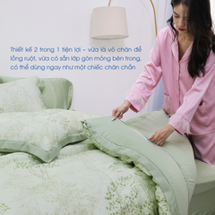 NP8913 - Bộ chăn ga gối Tencel NIN Pristine NP8913