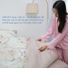 NP8911 - Bộ chăn ga gối Tencel NIN Pristine NP8911