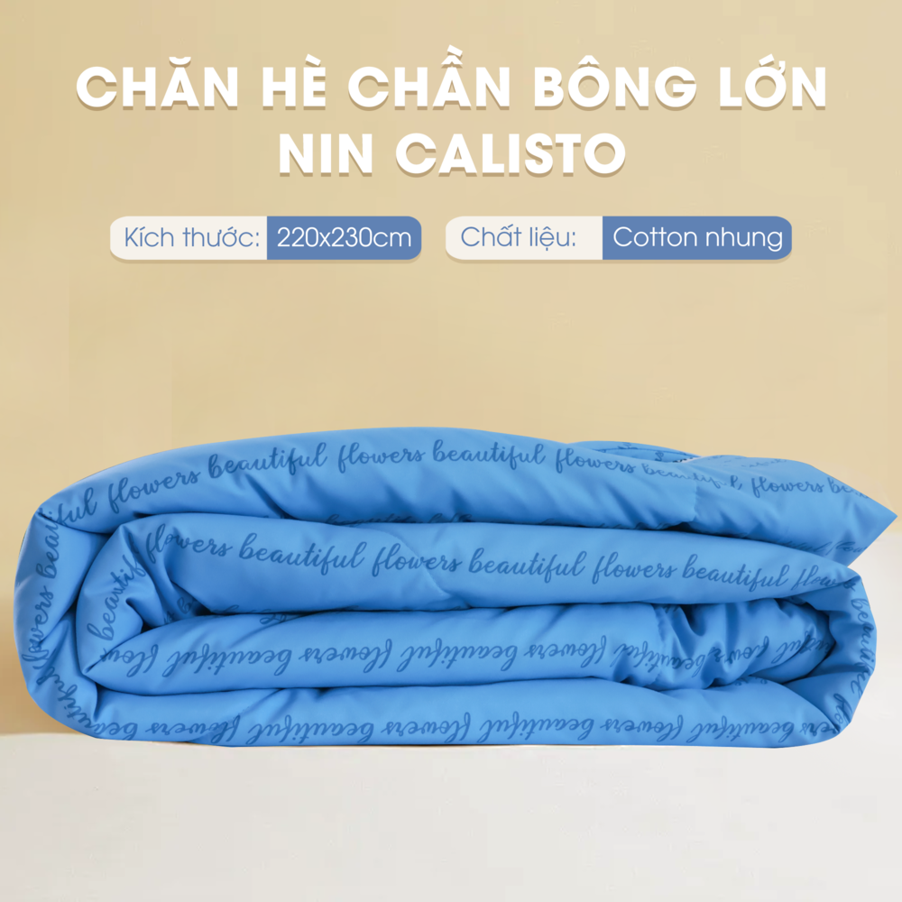 Chăn bông CT220030 - Mền cotton chần bông Calisto CT220030 mịn màng