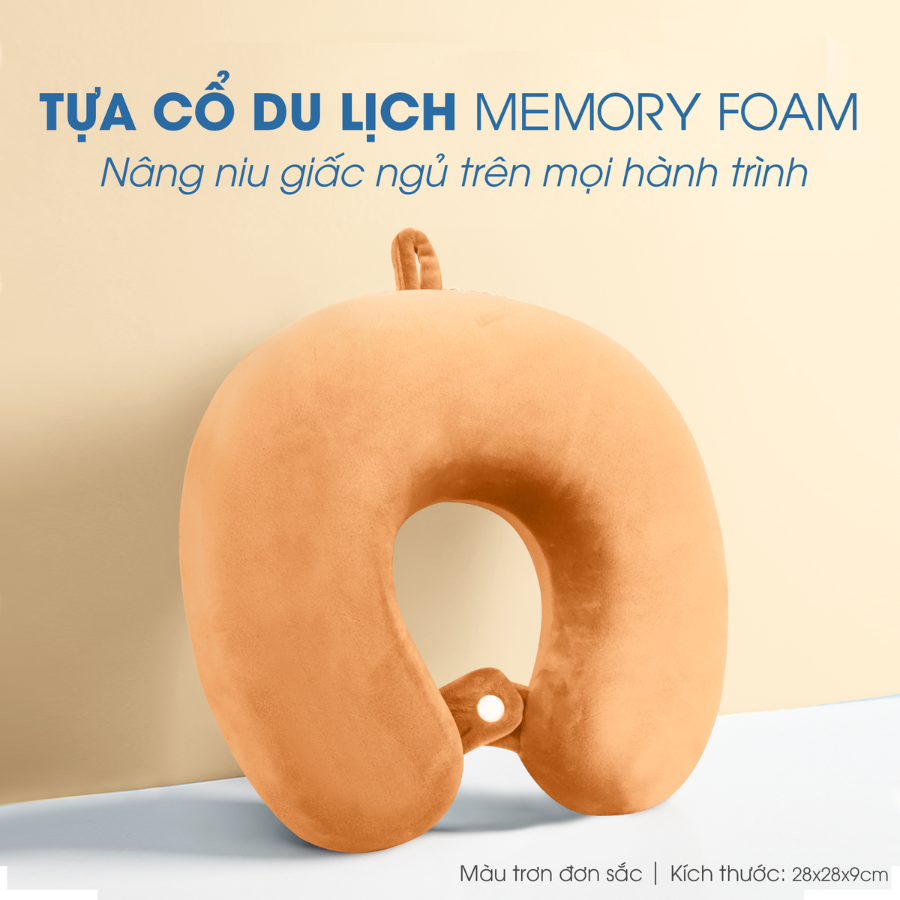 Tựa cổ du lịch - Light Brown
