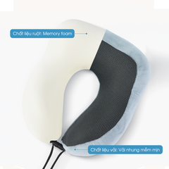 Gối tựa cổ chữ U du lịch cao su non Neck Rest Pillow - Grey
