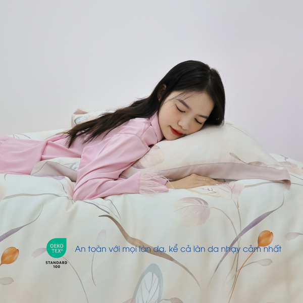 NP8911 - Bộ chăn ga gối Tencel NIN Pristine NP8911
