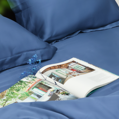 Bộ ga gối NIN Bamboo màu xanh Navy