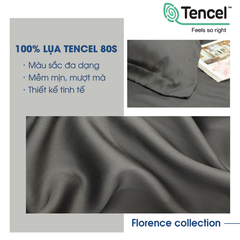 Bộ chăn ga gối Tencel NIN Florence Black Sand
