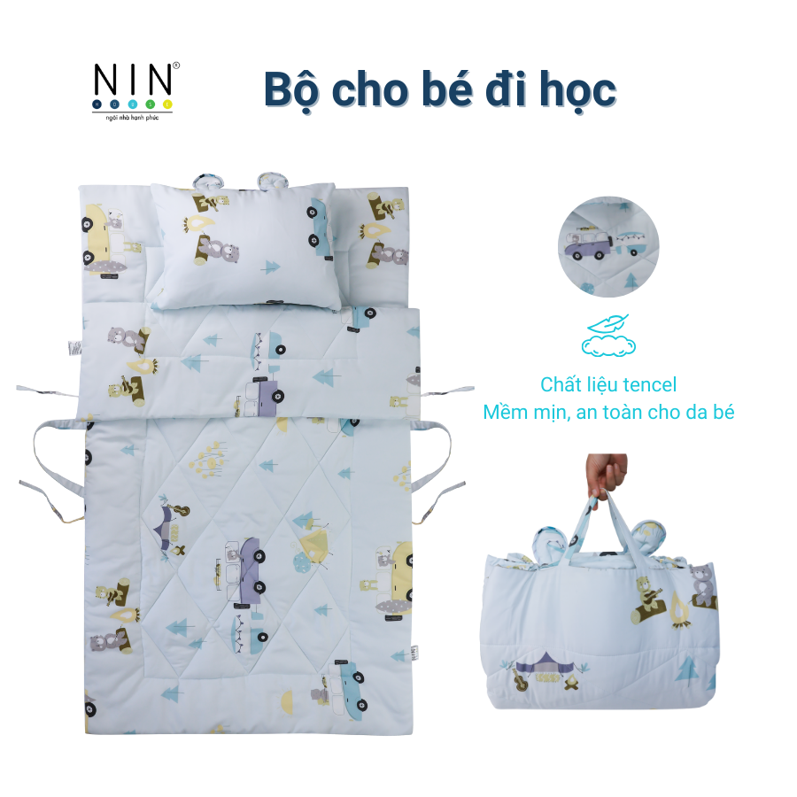 Bộ 5 món tiện lợi Tencel cho bé đi học