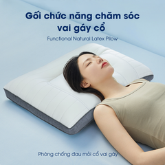 Gối chức năng Functional Natural Latex Pillow NIN House chăm sóc vai gáy cổ