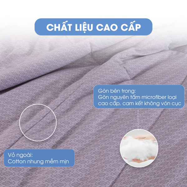 Chăn bông CT220027 - Mền cotton chần bông Calisto CT220027 mịn màng
