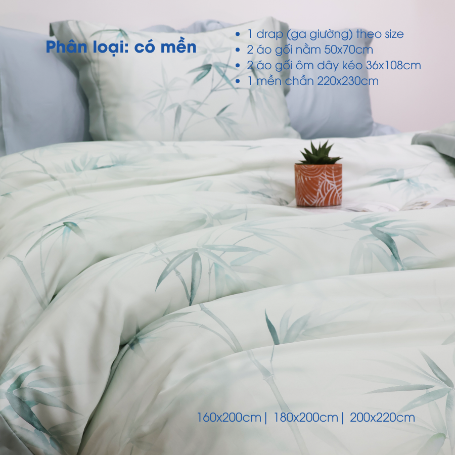 NP8912 - Bộ chăn ga gối Tencel NIN Pristine NP8912