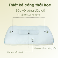 Gối thư giãn Super Fine Plant Coolong NIN House 48x74cm thảo dược, chăm sóc vai gáy cổ