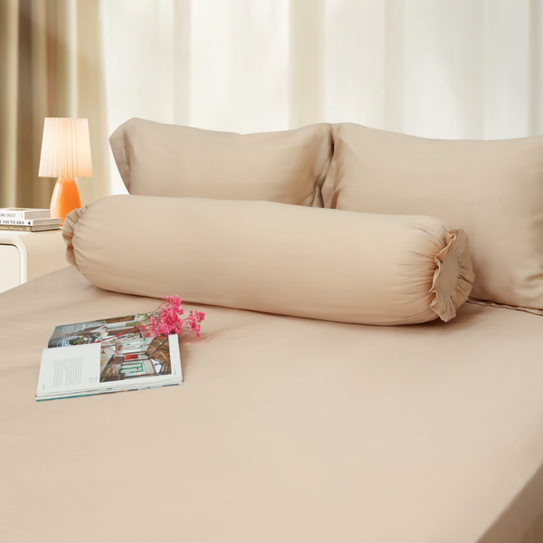 Bộ chăn ga gối Tencel NIN Florence màu Cream