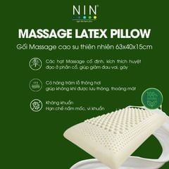 Gối massage cao su thiên nhiên NIN House 63x40x15cm