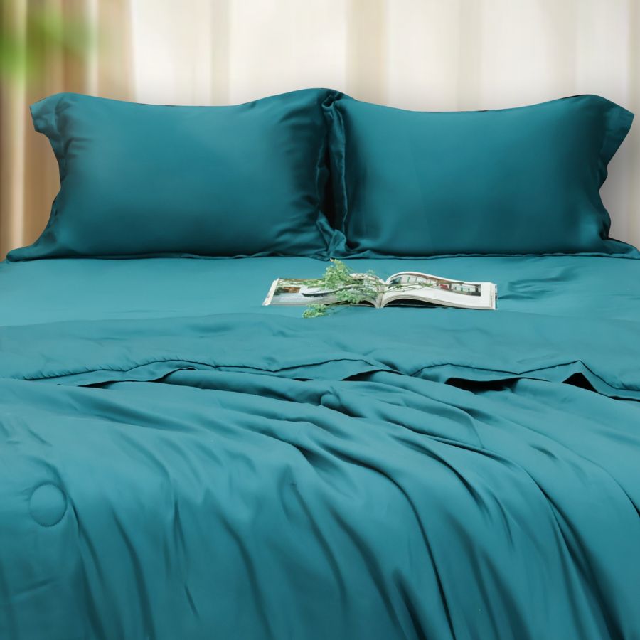 Bộ chăn ga gối Tencel NIN Florence Harbor Blue