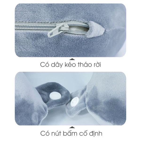 Tựa cổ du lịch - Grey