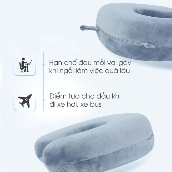Tựa cổ du lịch - Grey