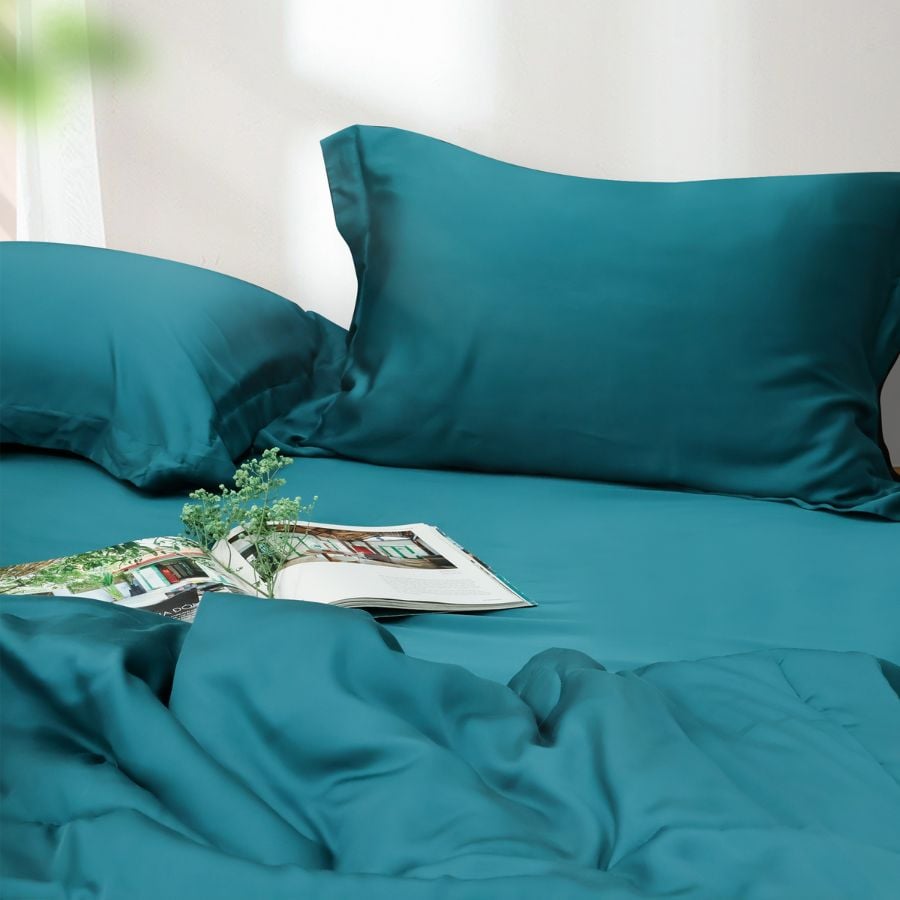 Bộ chăn ga gối Tencel NIN Florence Harbor Blue