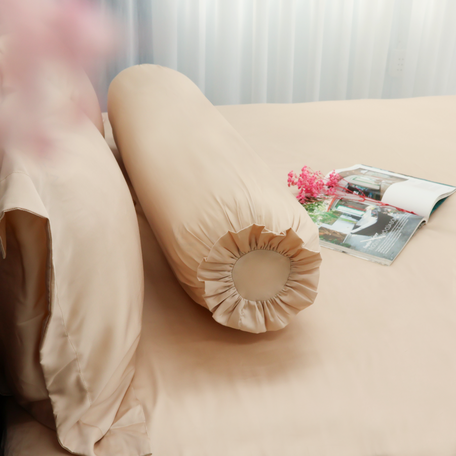 Bộ chăn ga gối Tencel NIN Florence màu Cream