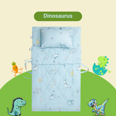 Dinosaurus - Bộ 5 món gấp gọn tiện lợi cho bé đi học Tencel cao cấp
