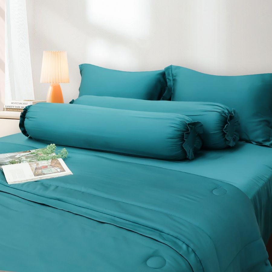 Bộ chăn ga gối Tencel NIN Florence Harbor Blue