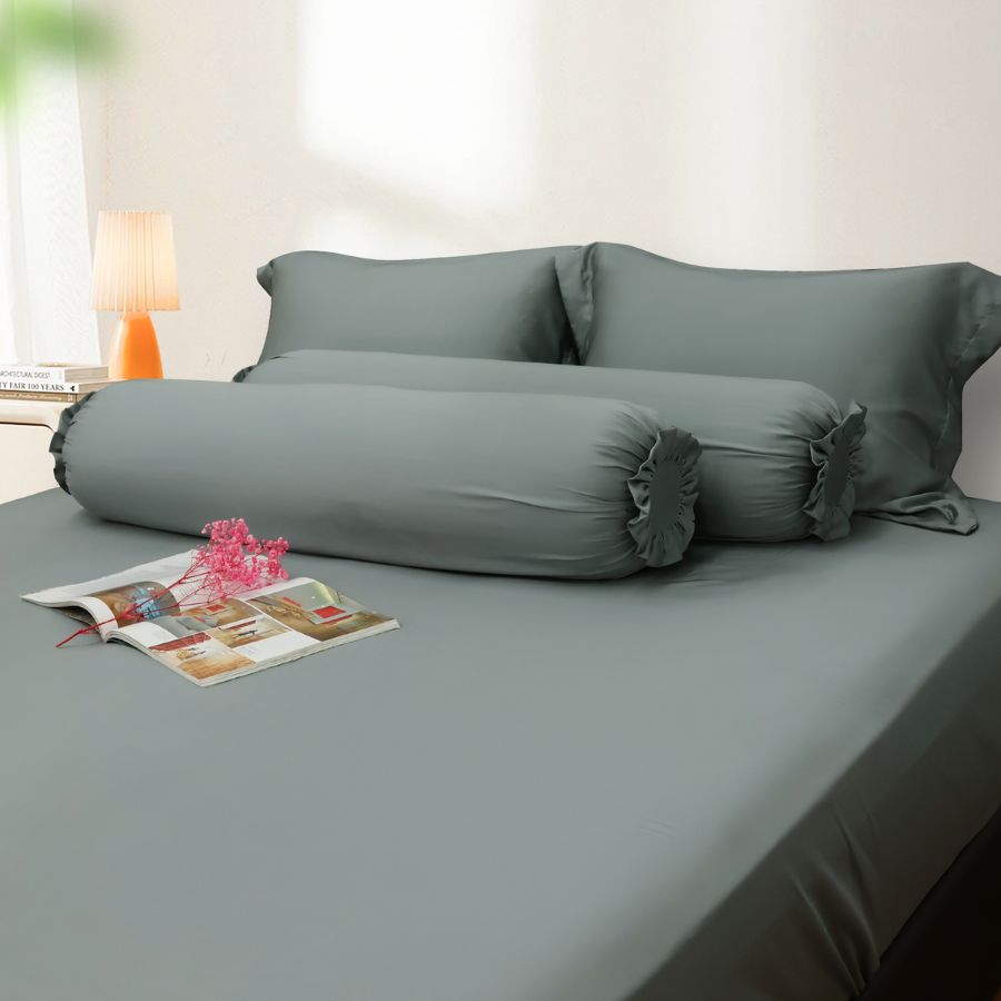 Bộ chăn ga gối Tencel NIN Florence Cloud Grey