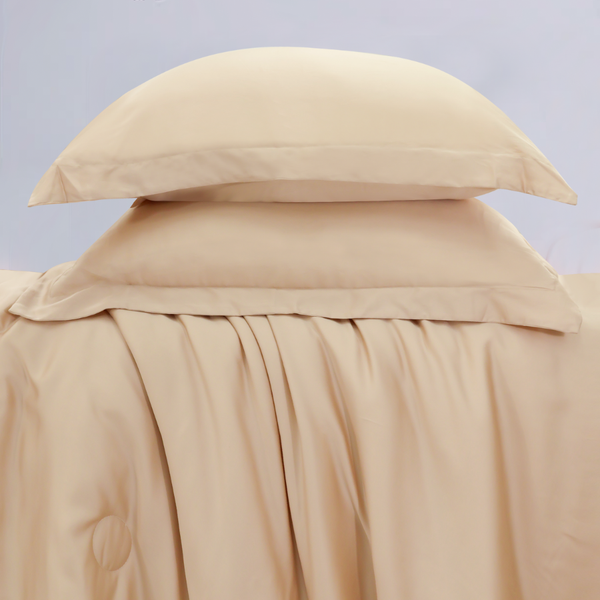 Bộ chăn ga gối Tencel NIN Florence màu Cream