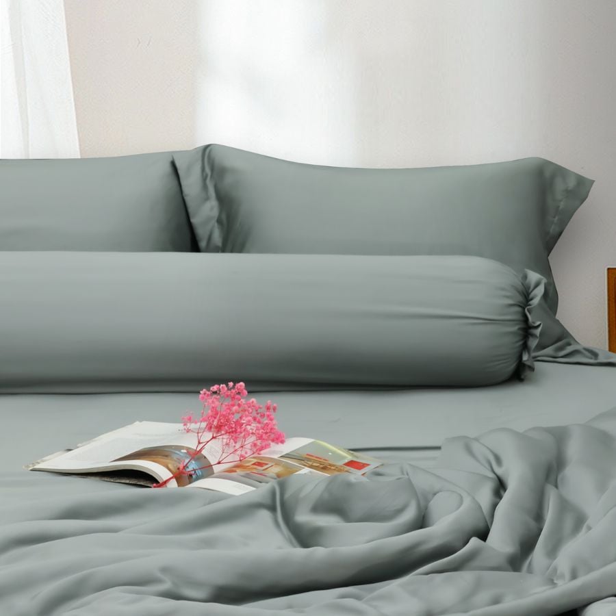 Bộ chăn ga gối Tencel NIN Florence Cloud Grey