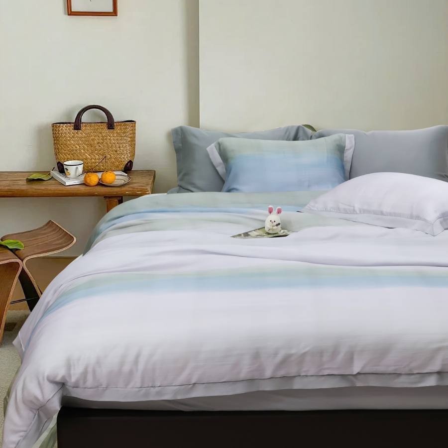 NP8908 - Bộ chăn ga gối Tencel NIN Pristine NP8908