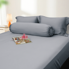 Bộ ga gối NIN Bamboo màu xám Grey