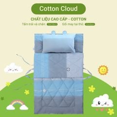 Cotton Cloud - Bộ 5 món gấp gọn tiện lợi cho bé đi học cotton cao cấp