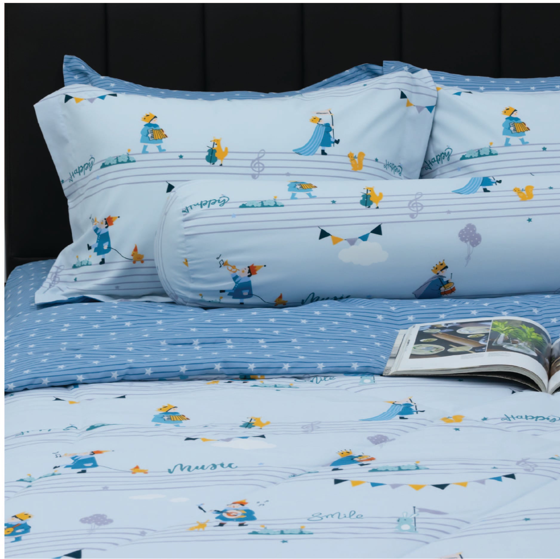 CT220034 - Bộ chăn ga gối Microfiber NIN Calisto