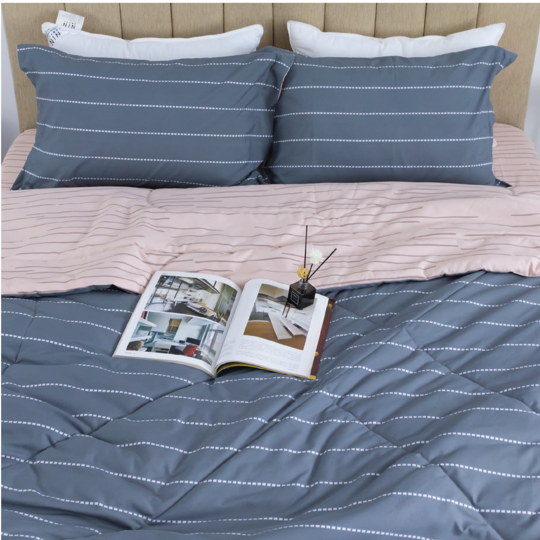 CT220040 - Bộ chăn ga gối Microfiber NIN Calisto