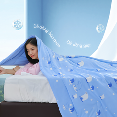 Chăn hè mát lạnh I Cool NM8027 - Mền lạnh ICool Advance NIN House hoa văn NM8027