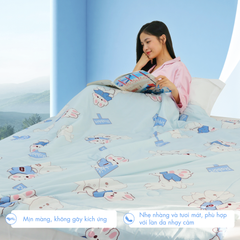 Chăn hè mát lạnh I Cool NM8029 - Mền lạnh ICool Advance NIN House hoa văn NM8029